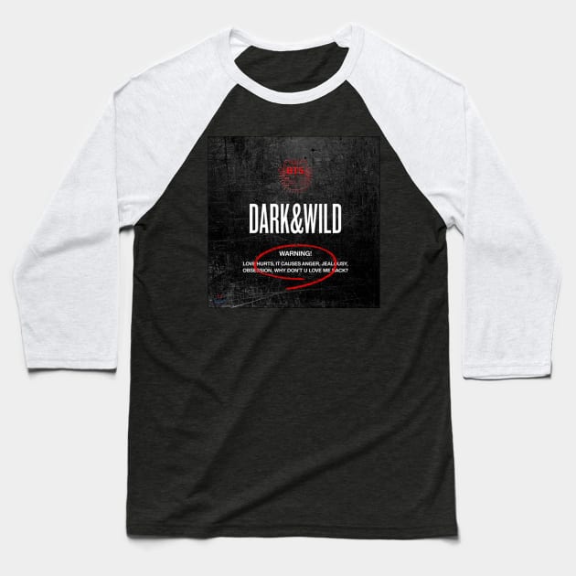 BTS: Dark and Wild Album Cover Baseball T-Shirt by TheMochiLife